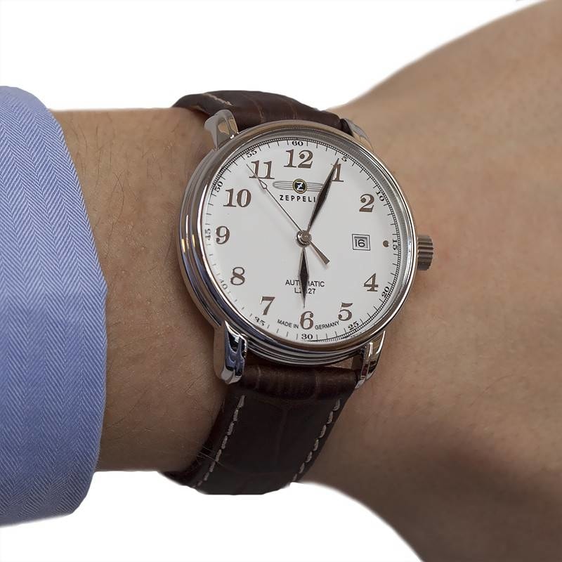 Zeppelin 7656-1 นาฬิกาผู้ชาย Zeppelin Model 7656-1, Series LZ127 Graf Automatic Men's Watch Made In Germany