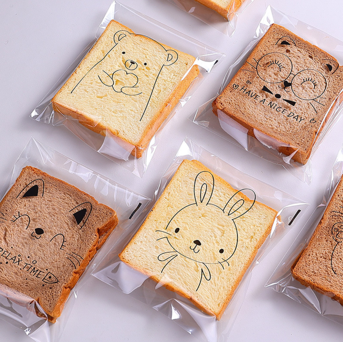 ถุงคุ๊กกี้ ฝากาว ขนาด 15x18 ซม.จำนวน 95-100 ชิ้นต่อแพ็ค