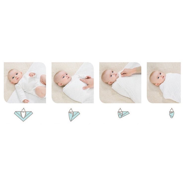 ผ้าห่อตัวเด็ก ผ้าห่มเด็ก ขนาด 117*117ซม. ผ้าอ้อมห่อตัวทารก