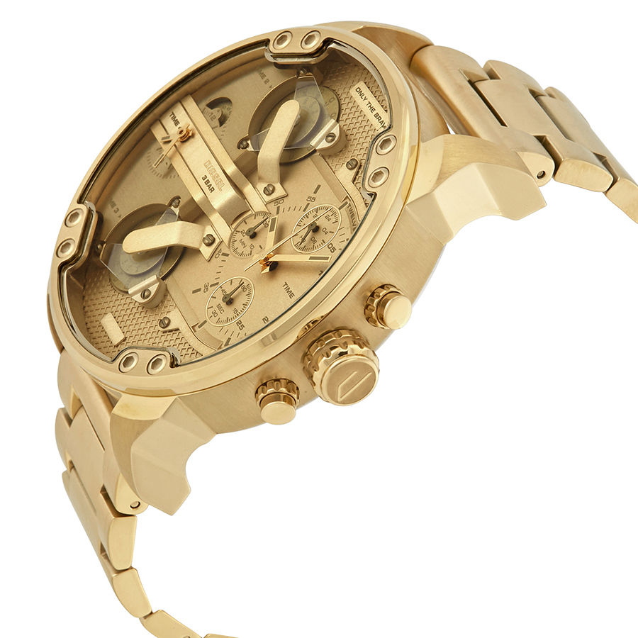 Diesel DZ7399 นาฬิกาผู้ชาย Diesel รุ่น DZ7399, Mr. Daddy 2.0 Chronograph Gold Tone Men's Watch