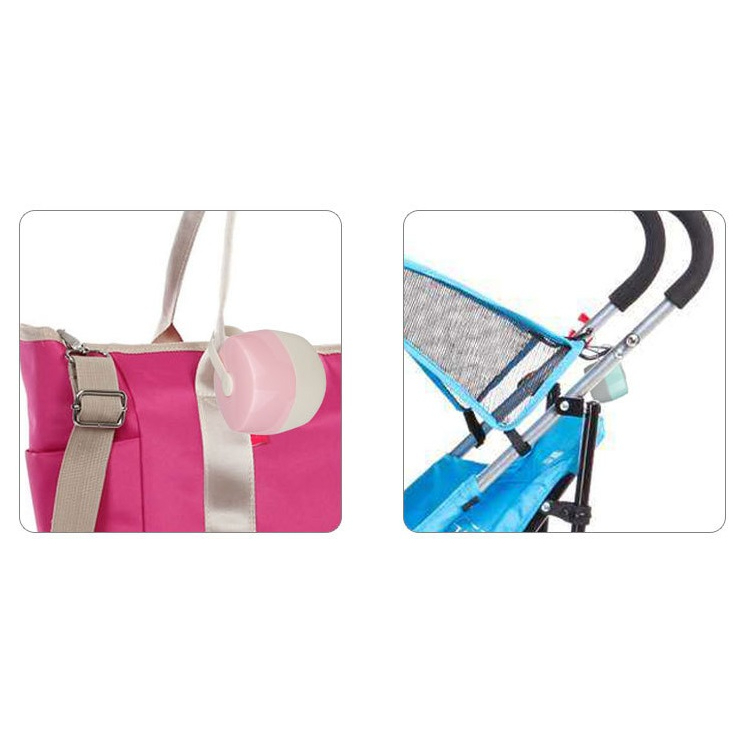 กล่องเก็บจุกนมรุ่นปากกว้าง จุกหลอกแบบพกพา มีฝาปิด มีหูหิ้ว กล่องเก็บยางกัด