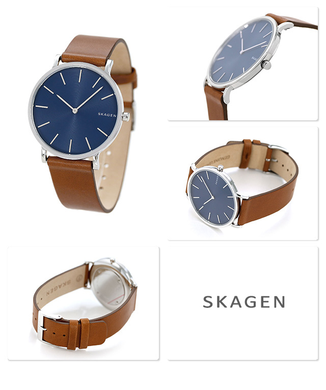 Skagen SKW6446 นาฬิกาผู้ชาย Hagen Slim Brown Leather Men's Watch