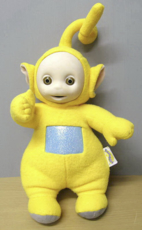 ลา-ล่า (Laa Laa) สีเหลือง ขนาด 16 นิ้ว พูดและร้องเพลงได้ (มือสอง) ค.ศ. 1998