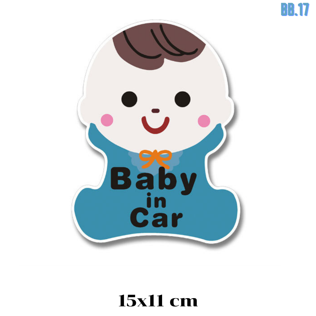 สติ๊กเกอร์ BABY IN CAR สติ๊กเกอร์อย่างดี สะท้องแสง เห็นชัดทั้งกลางวันและกลางคืน