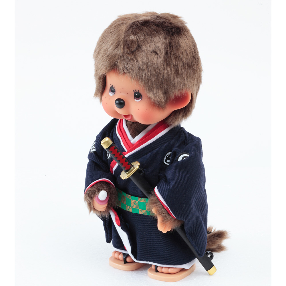 [PRE-ORDER] ตุ๊กตา ม่อนชิชิ ซามูไร Size S ม่อนชิชิคุง Monchhichi Samurai 14 x 8 x 21 cm นำเข้าจากญี่ปุ่น オリジナル お着物モンチッチ 男の子 剣豪 IPM-15-Z