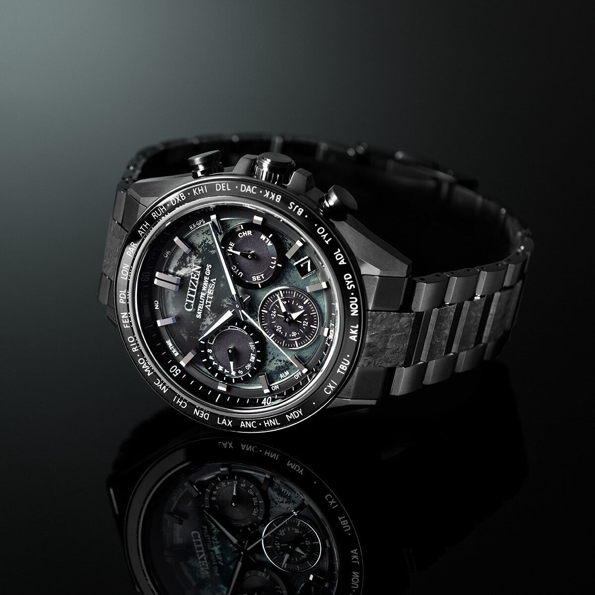 Citizen CC4065-61Y นาฬิกาผู้ชาย Attesa HAKUTO-R Satellite GPS Super Titanium™ Eco-Drive Radio-Controlled Perpetual Limited Edition 1,900 Pcs. Men's Watch