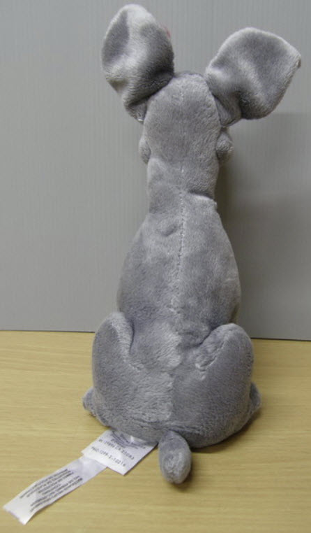 สุนัข แทร๊มพ์ (Tramp) ท่านั่ง สีเทา ขนาด 8 นิ้ว