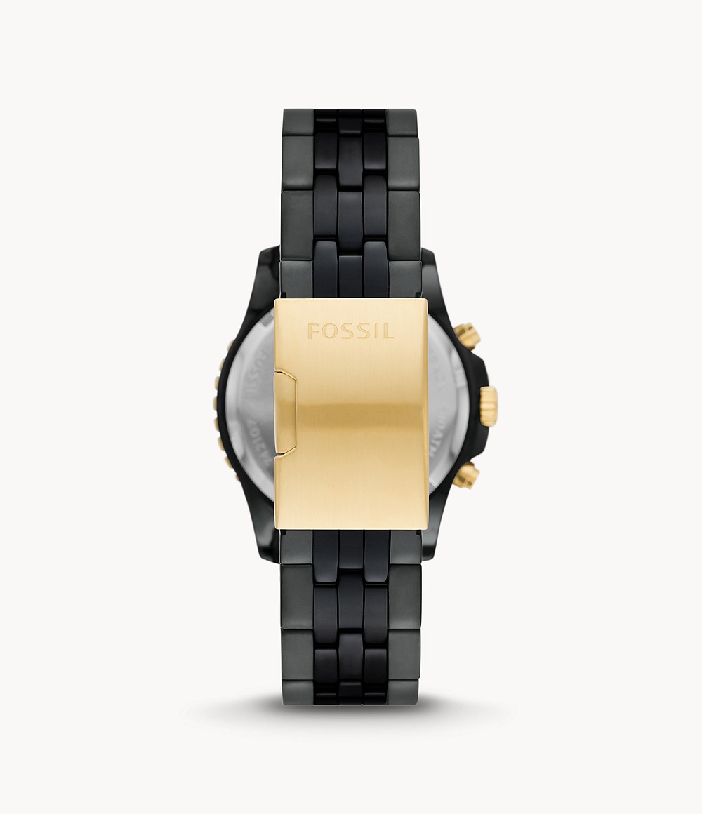 Fossil CE5024 นาฬิกาผู้ชาย FB-01 Chronograph Black Ceramic Quartz Quartz Men's Watch