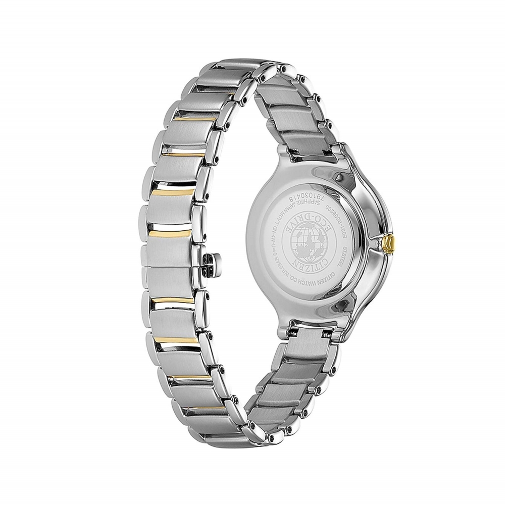 Citizen EM0554-82X นาฬิกาผู้หญิง Eco-Drive Citizen L Champagne Dial Two-Tone Women's Watch