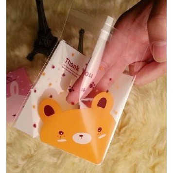 ถุงคุ๊กกี้ ฝากาว ขนาด 10×10 ซม. จำนวน 95-100 ชิ้นต่อแพ็ค ชุดที่ 2/6