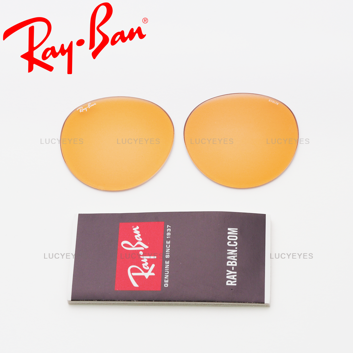 เลนส์ RAYBAN แท้ 100% RB3447 9065V7, ROUND METAL, Photochromic เลนส์เปลี่ยนสีส้ม
