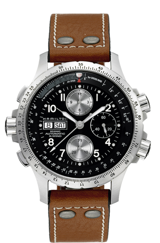 Hamilton H77616533 นาฬิกาผู้ชาย Hamilton รุ่น H77616533, Khaki X-Wind Automatic Chronograph Men's Watch