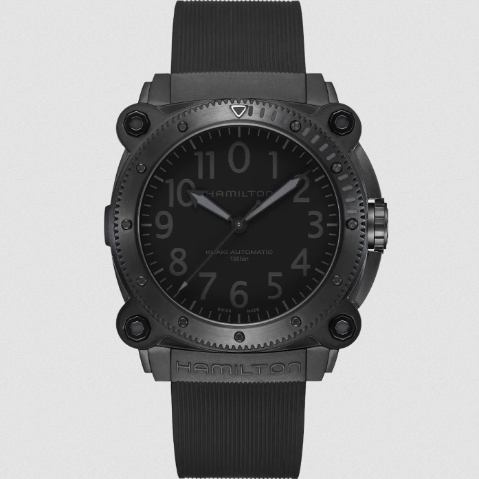 Hamilton H78505330 นาฬิกาผู้ชาย Khaki Navy BeLOWZERO Auto Titanium Men's Watch