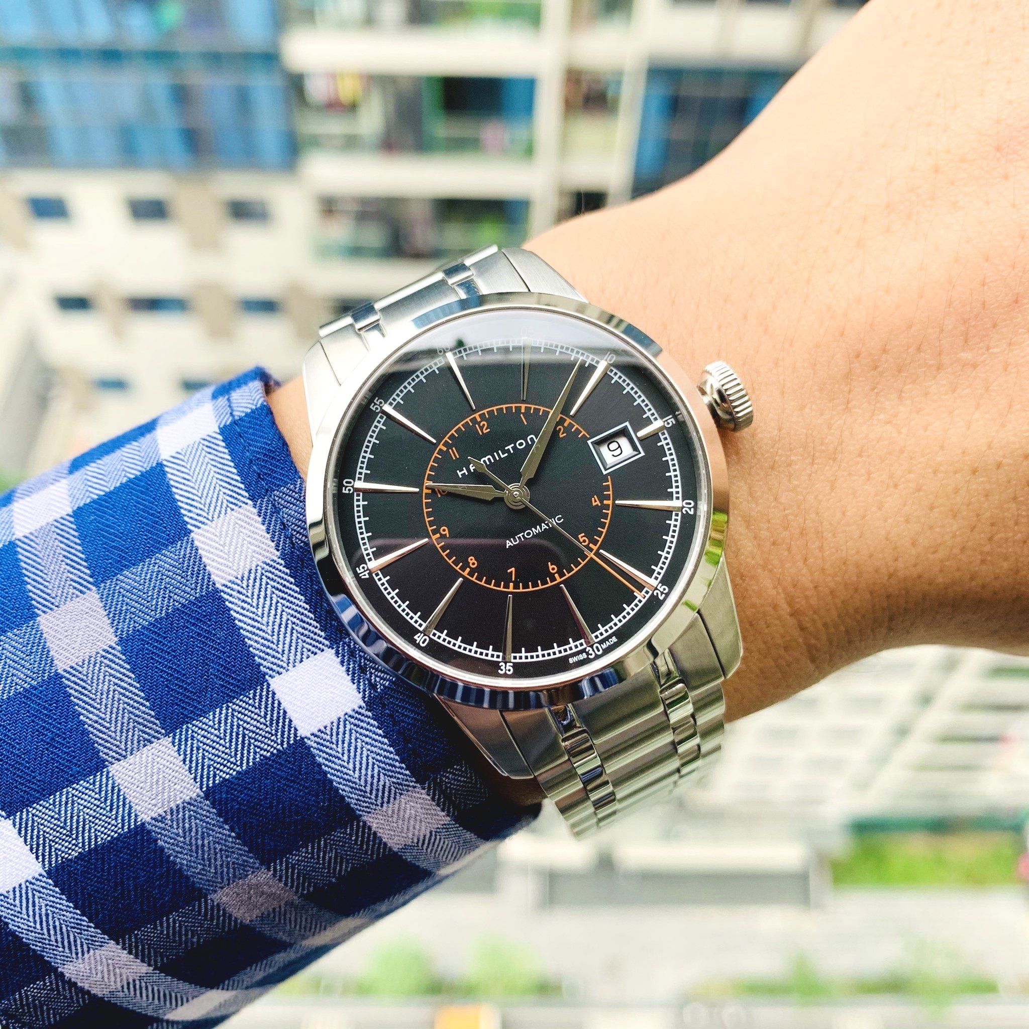 Hamilton H40555131 นาฬิกาผู้ชาย AMERICAN CLASSIC RAILROAD AUTO Men's Watch