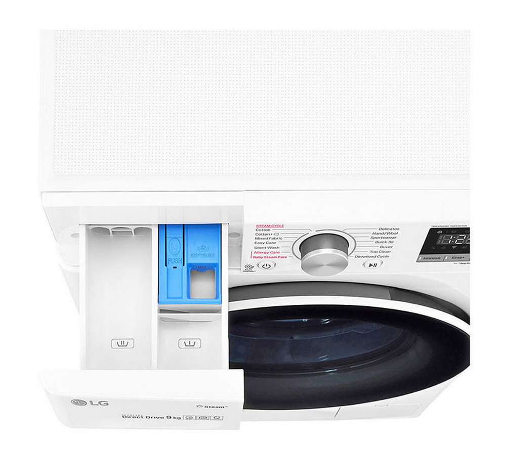 เครื่องซักผ้าฝาหน้า LG 9 กก. สีขาว 1400RPM inverter รุ่น FV1409S4W