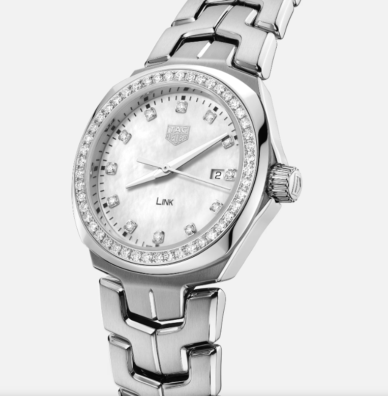 Tag Heuer WBC1316.BA0600 นาฬิกาผู้หญิง Link Date Quartz 32mm Diamonds Ladies Watch