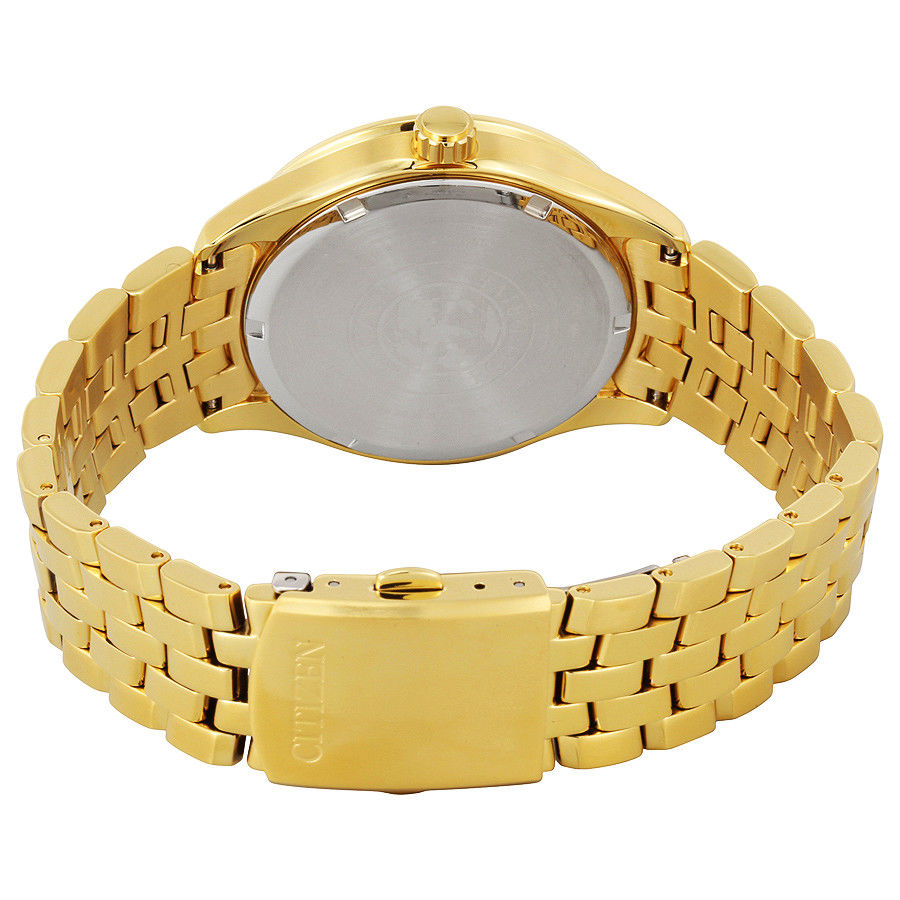 Citizen BM7252-51E นาฬิกาผู้ชาย Eco-Drive Contemporary Gold-Tone Black Dial Men's Watch