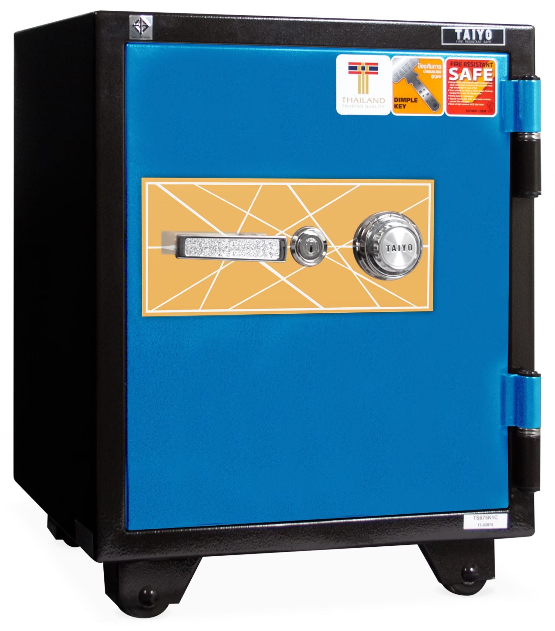 ตู้เซฟนิรภัย รุ่นพิเศษหน้ากากสี TAIYO TS-675 K1C 110Kg