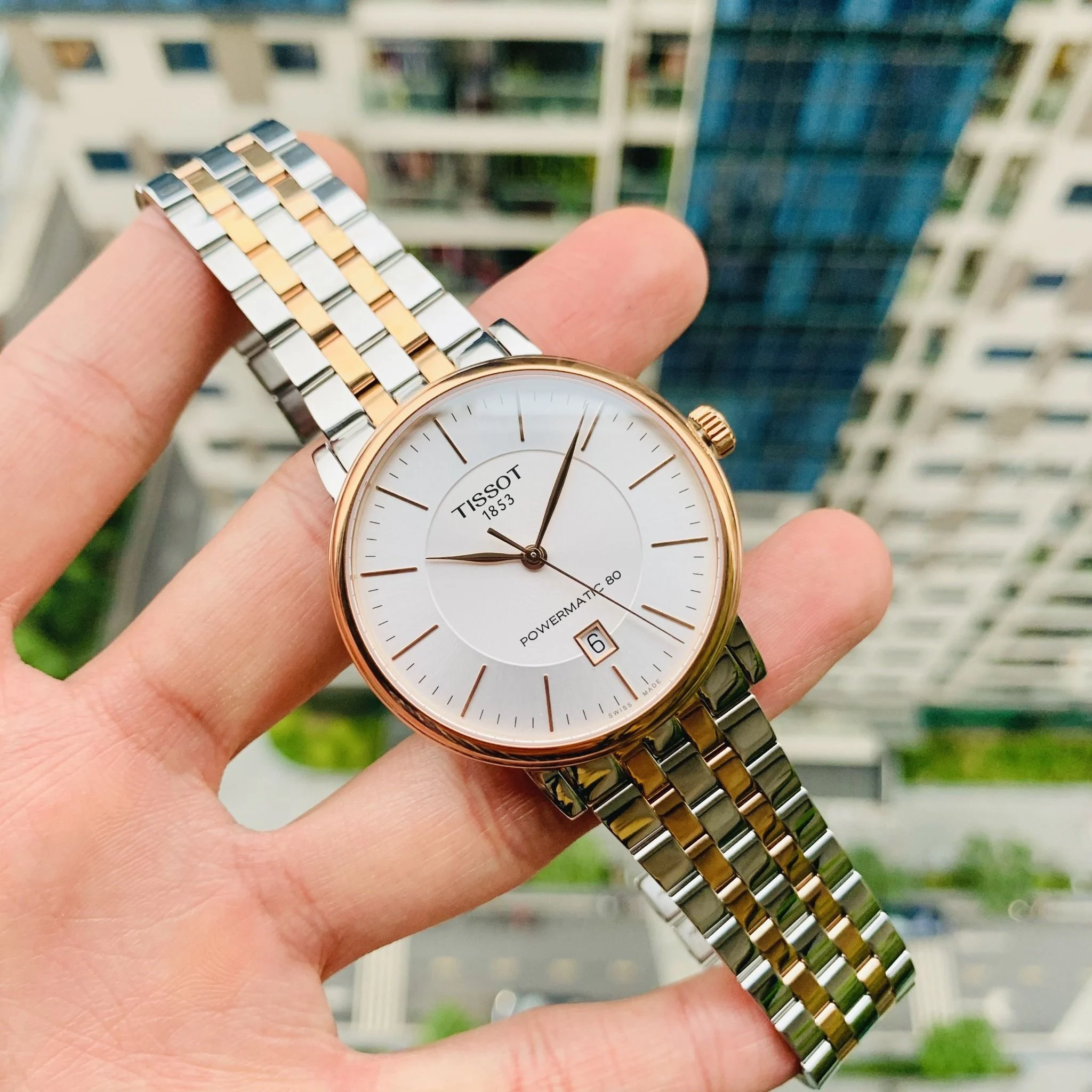 Tissot T122.407.22.031.01 นาฬิกาผู้ชาย Carson Premium Powermatic 80 Automatic Men's Watch