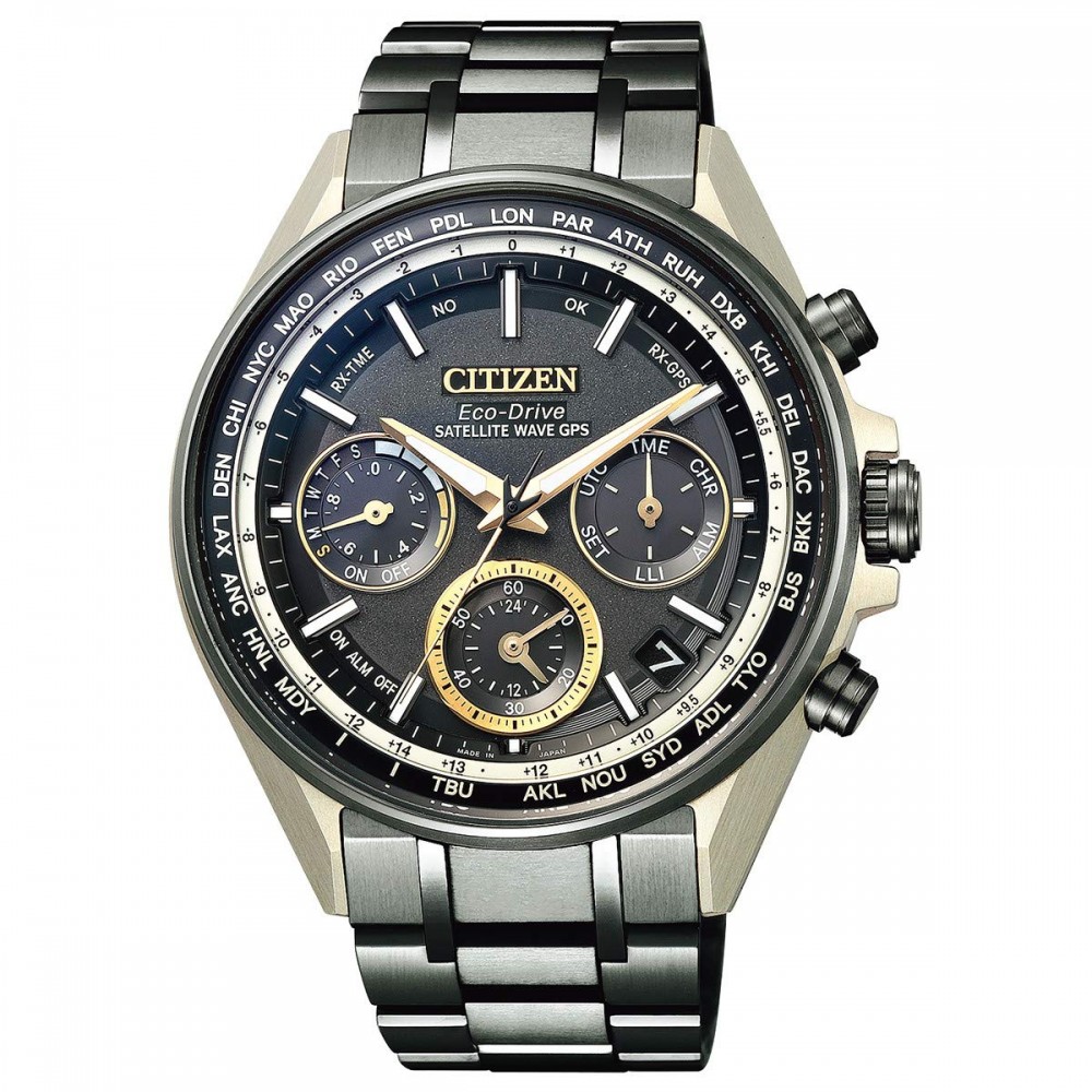 Citizen CC4004-66E นาฬิกาผู้ชาย Attesa F950 Eco-Drive Satellite Wave GPS Moon Gold Limited 1,000 Pcs. Men's Watch