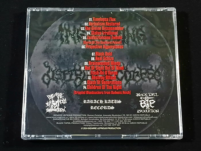 INGROWING / DISFIGURED CORPSE 'One Two Three Four We Are Vampires' Split CD