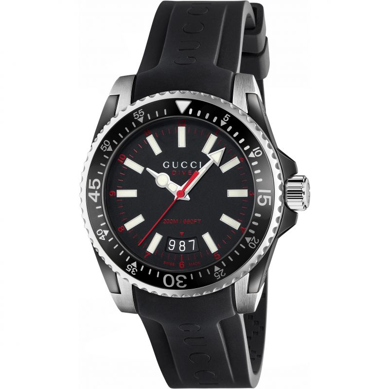 Gucci YA136303 นาฬิกา Dive Quartz 40mm Men's Watch
