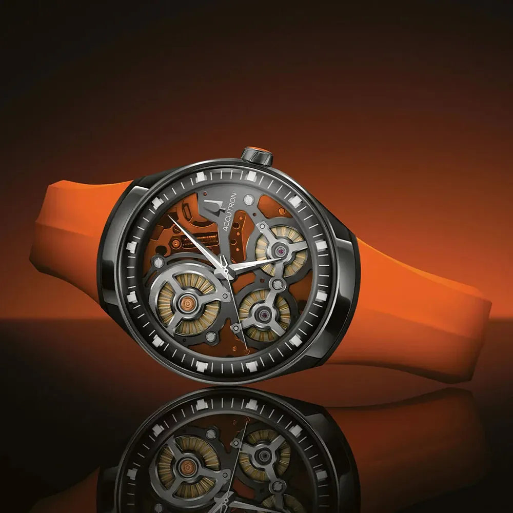 Bulova 28A205 นาฬิกาผู้ชาย Accutron DNA Casino Autoquartz Men's Watch Limited Edition of 100 pcs.