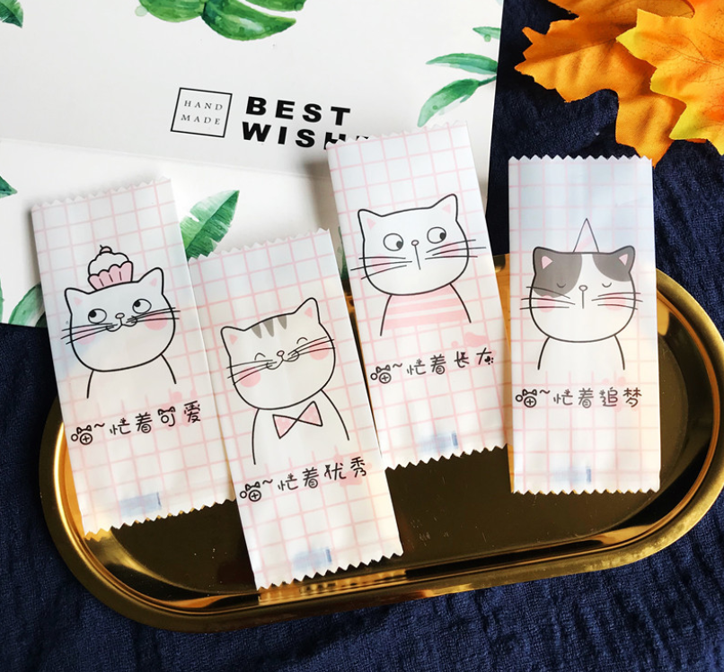 ถุงซีล ใส่ลูกอม ขนม ขนาด 4x9-9.5 ซม.จำนวน 95-100 ใบ/แพ็ค