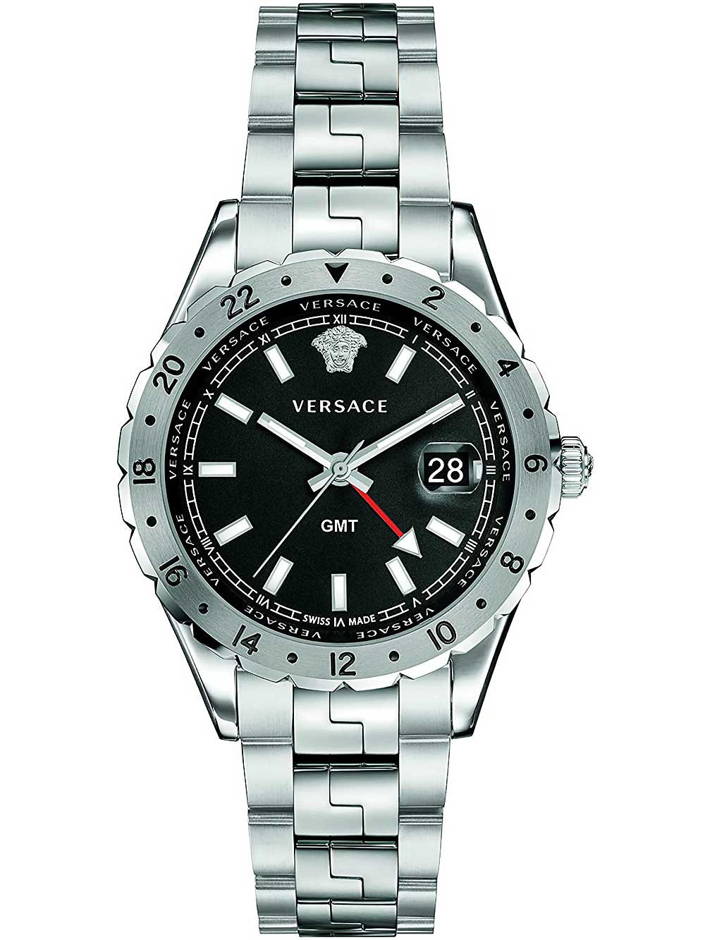 Versace V11020015 นาฬิกาผู้ชาย Hellenyium GMT Quartz Swiss Made Men's Watch
