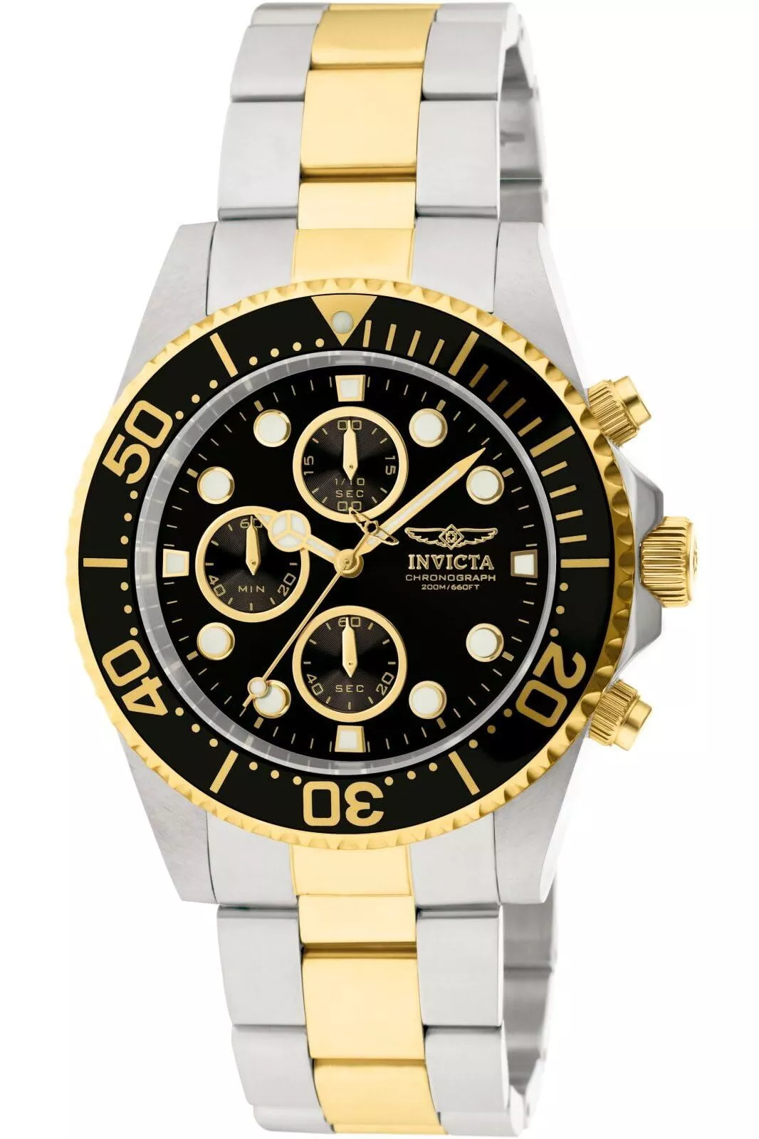Invicta 1772 นาฬิกาผู้ชาย Invicta Pro Diver Chronograph Quartz 200M Men's Watch