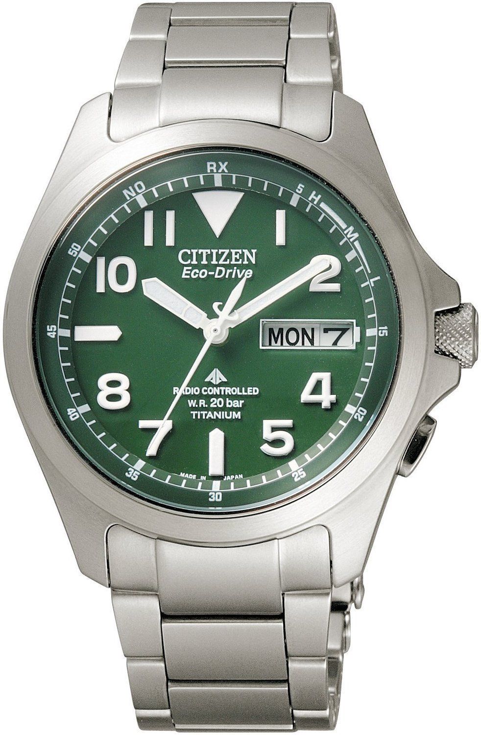 Citizen PMD56-2951 นาฬิกาผู้ชาย Eco-Drive Promaster Land Radio Controlled Titanium Made in Japan Men's Watch
