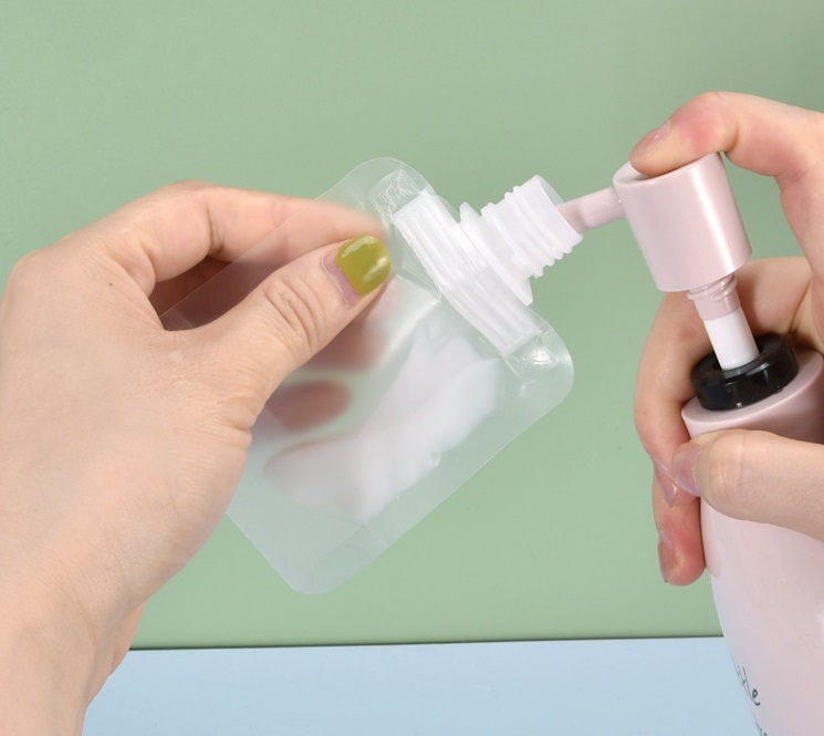 ถุงเก็บโลชั่น แชมพู สบู่ ถุงจุกฝาเกลียว ซองแบ่งครีมขนาดพกพา︎ ซองใส่ครีม