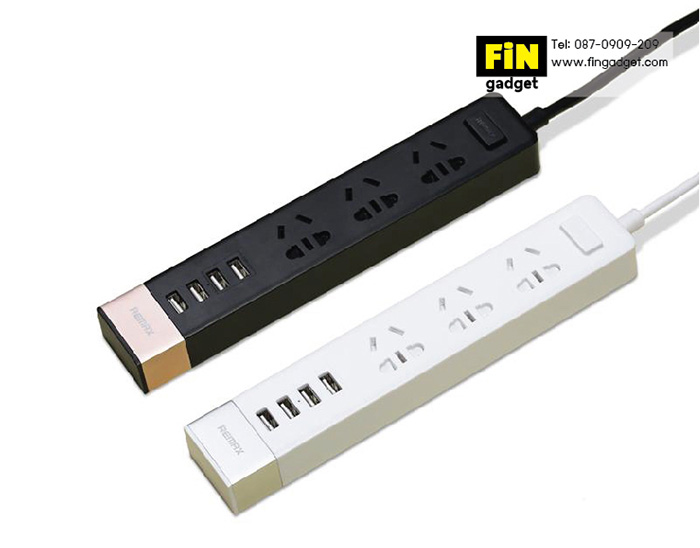 ปลั๊กไฟ Remax RU-S2 Business 3 ช่อง USB 4 Port
