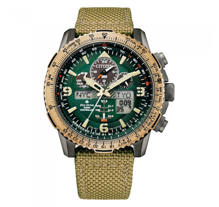 Citizen JY8074-11X นาฬิกาผู้ชาย PROMASTER Eco-Drive Global Radio-Controlled Men's Watch
