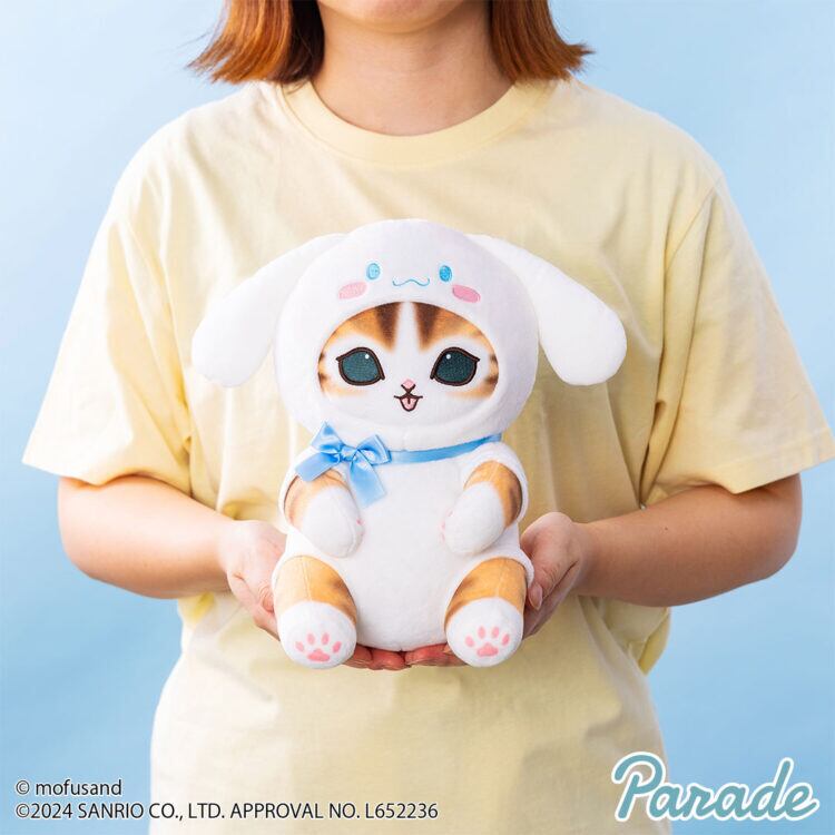 [PRE-ORDER] ตุ๊กตา Mofusand Cinnamoroll Cat แมวโมฟุ ชินนามอนโรล ขนาด สูง 24 cm mofusand × サンリオキャラクターズ BIGぬいぐるみ