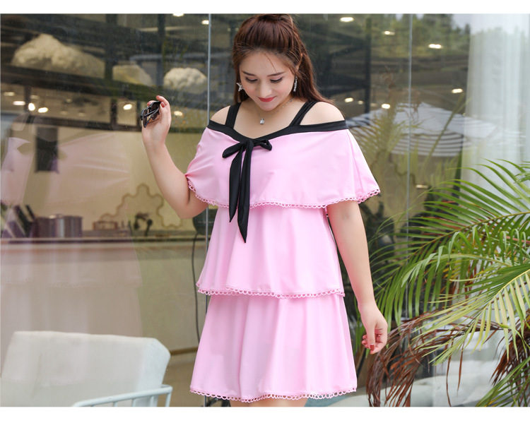 ชุดว่ายน้ำไซส์ใหญ่ 6xlพร้อมส่ง :ชุดว่ายน้ำคนอ้วนสีชมพูแต่งระบายและโบว์ด้านหน้า มีกางเกงขาสั้นใส่ด้านในแบบสวยน่ารักมากๆจ้า:รอบอก42-52นิ้ว เอว40-50นิ้ว สะโพก44-56นิ้ว