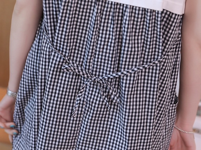 ชุดคลุมท้องเปิดให้นมแบบซิบ ผ้า cotton นิ่มใส่สบาย ลายลิงน้อย มีกระเป๋าข้าง มีเชือกผูกปรับขนาดครรภ์ M,L,XL,XXL