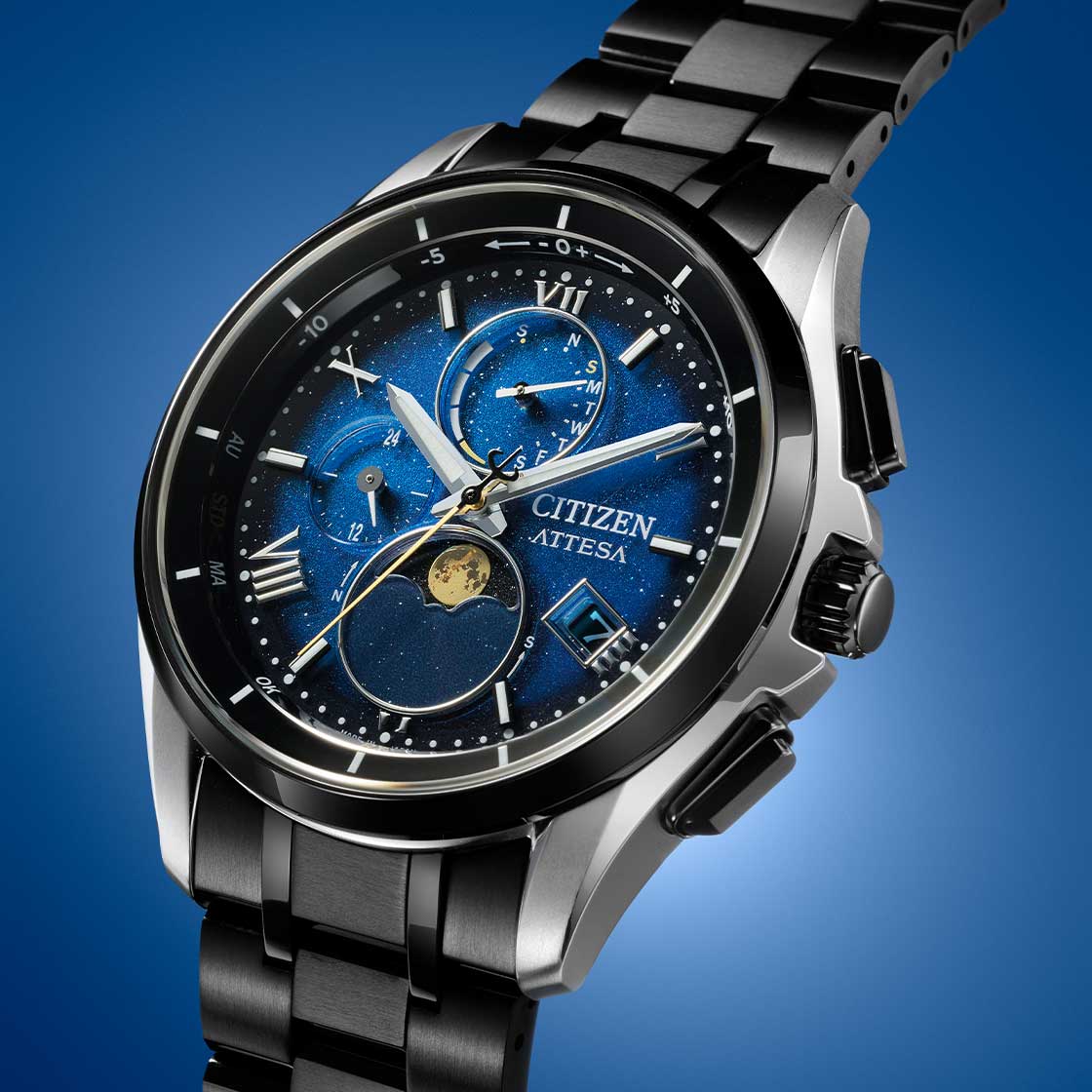 Citizen BY1007-60L นาฬิกาผู้ชาย Attesa Global Radio Controlled Eco-Drive Men's Watch