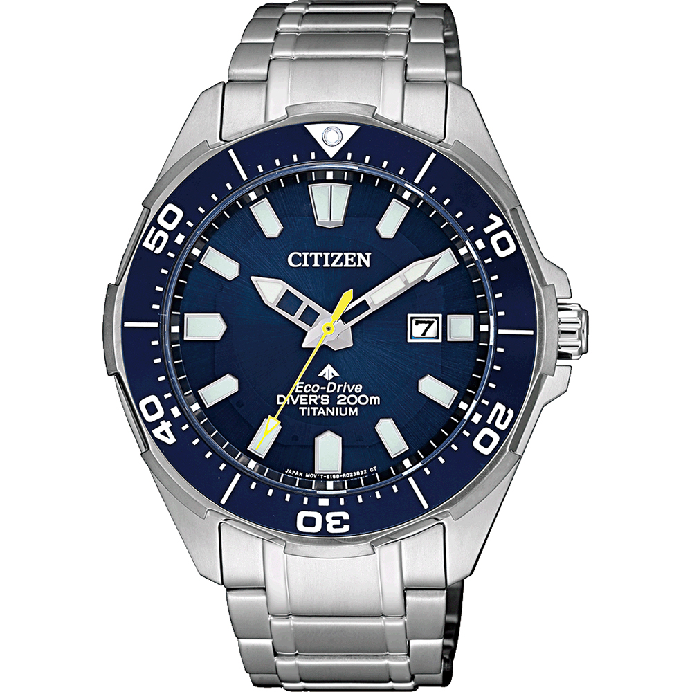 Citizen BN0201-88L นาฬิกาผู้ชาย Eco-Drive Promaster Marine Titanium Diver 200m Men's Watch