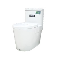 ซักโครกสีขาว Nasco#8611S ชิ้นเดียว ฝาสโลว์ (2ปุ่ม3/6ลิตร)