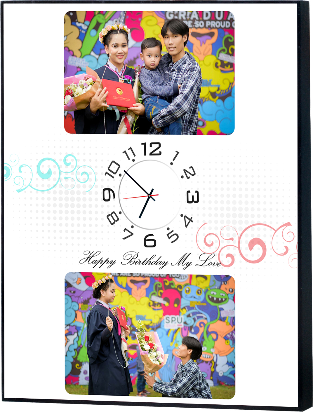ของขวัญวันเกิด รวมรูป นาฬิกา16x20 นิ้ว กรอบลอยด้าน