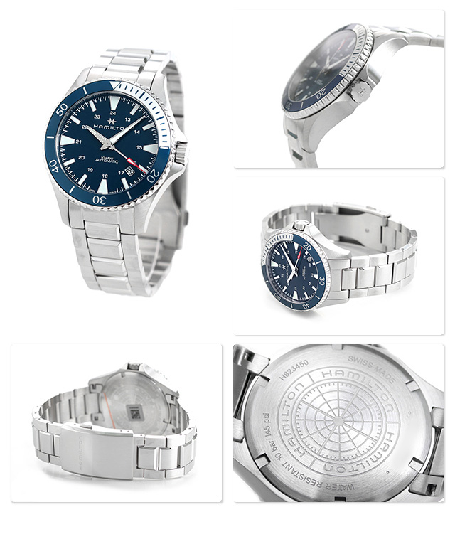 Hamilton H82345141 นาฬิกาผู้ชาย Khaki Navy Scuba Automatic Men's Watch