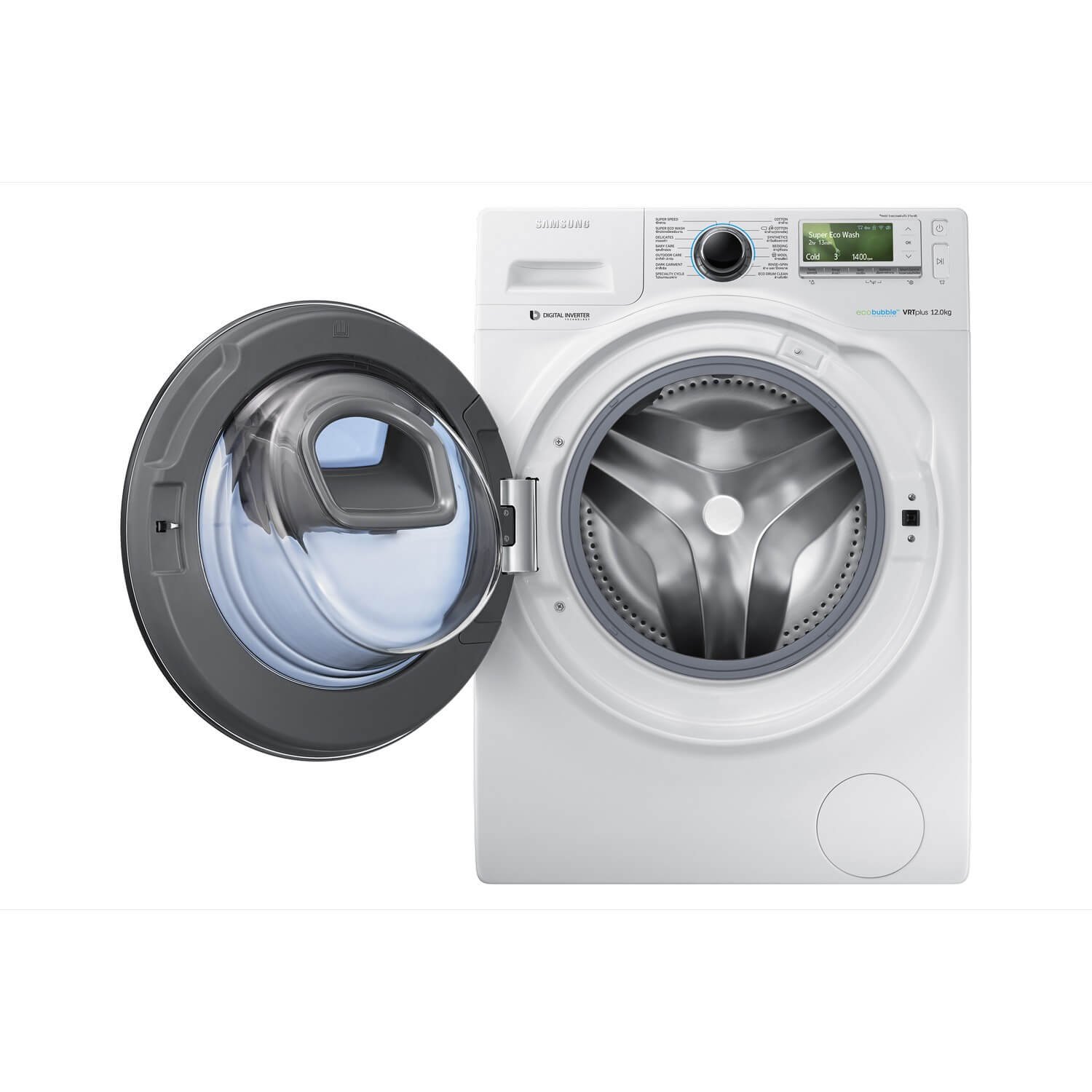 Samsung เครื่องซักผ้าฝาหน้า 12 กก. รุ่น WW12K8412OW/ST