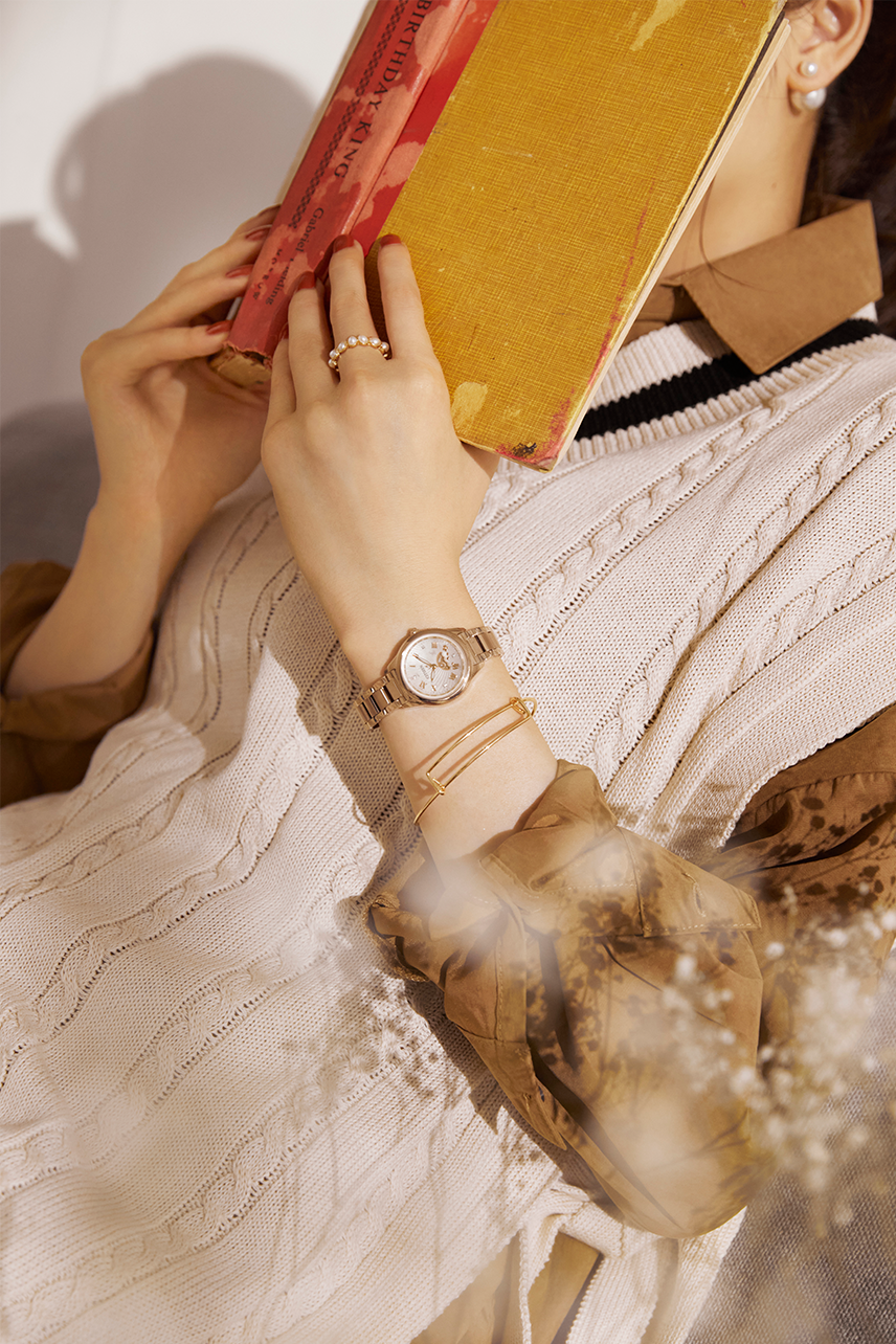 Citizen EE1006-51W นาฬิกาผู้หญิง xC Daichi Collection Radio-Controlled Eco-Drive Titanium Limited Sakura Made In Japan Women's Watch DIAMOND: 5pcs