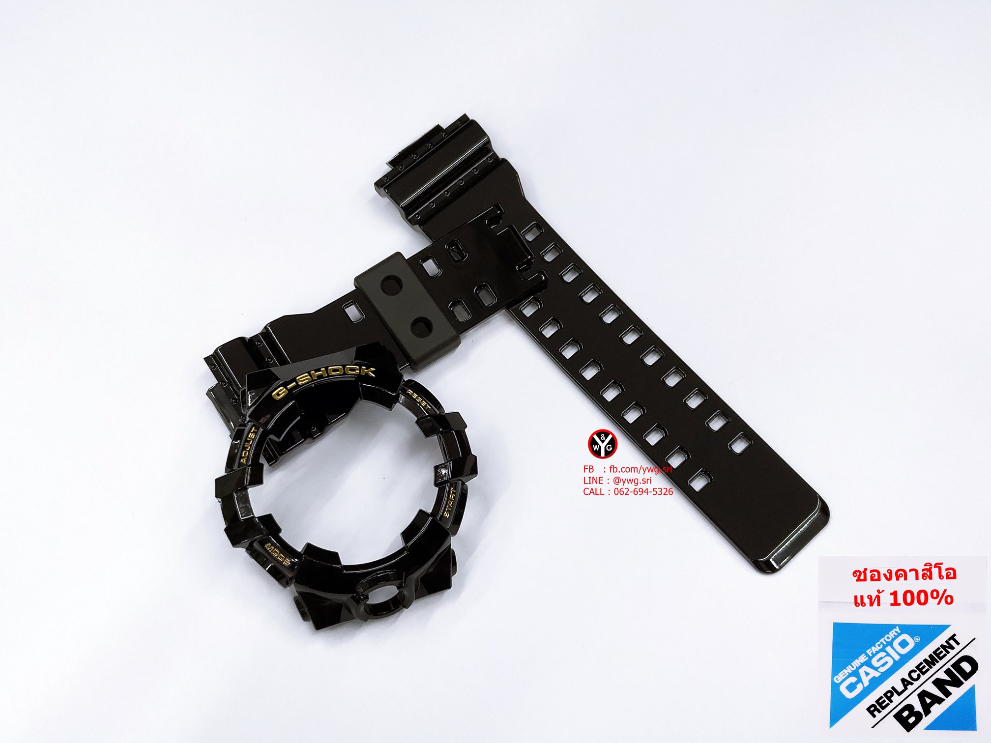 กรอบสาย G-SHOCK แท้ สีดำเงาฟร้อนทอง ใส่ได้รับรุ่น GA-700 ,GA-710