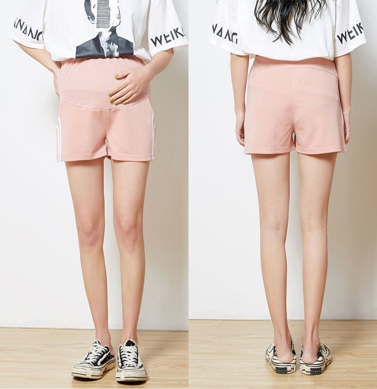 กางเกงคนท้องแฟชั่นเกาหลี ขาสั้นข้างแถบ sport มากัน 3 สี มีผ้าพยุงครรภ์ ผ้านิ่มใส่สบายมากๆ M,L,XL,XXL