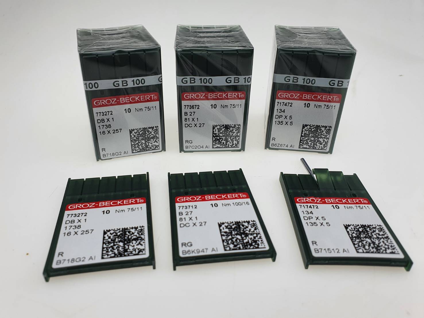 Groz-Beckert DPX5,DBx1,DCx27 เข็มเยอรมันคุณภาพสูงสำหรับงานผ้าคุณภาพสูง จำนวน 1 กล่อง 10เล่ม