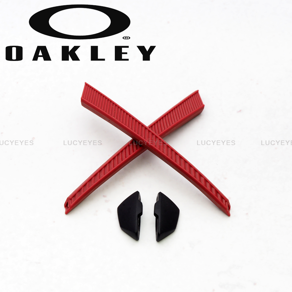 ชุดยางขาแว่น + แป้นจมูก OAKLEY OO9424F, MERCENARY สีแดง