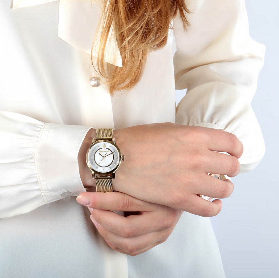 Maserati R8853118512 นาฬิกาผู้หญิง Epoca Rose Gold Tone Quartz Women's Watch