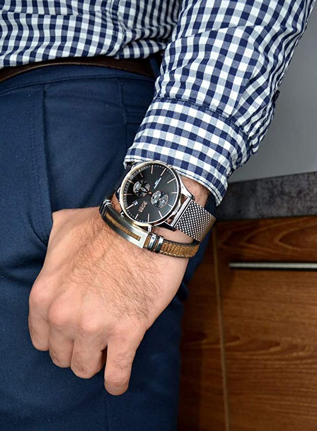 Hugo Boss 1513805 นาฬิกาผู้ชาย Metronome Chrono Quartz Men's Watch